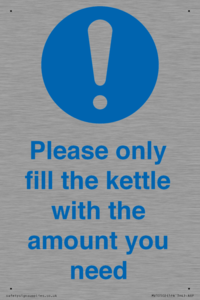 Please only fill the kettle with the amount you need